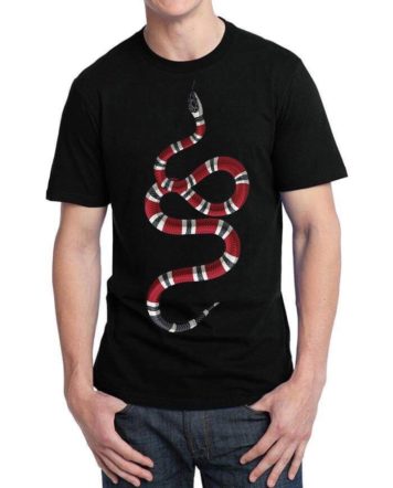 black gucci shirt with snake