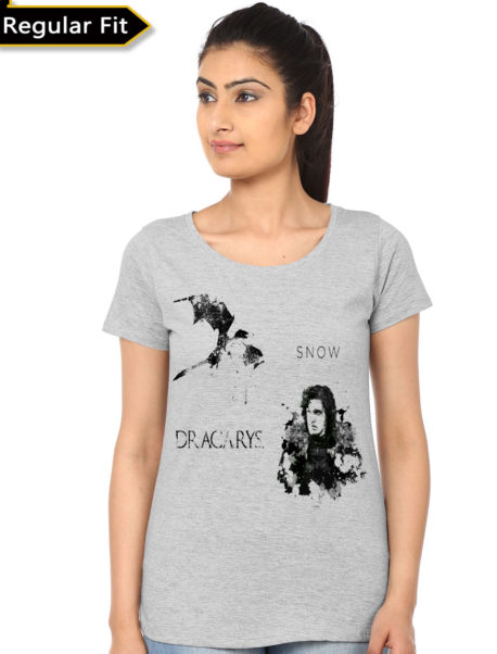 Dracarys Snow Women's Grey T-Shirt