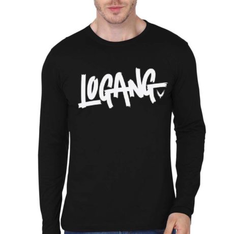 Logang Black Full Sleeve T-Shirt