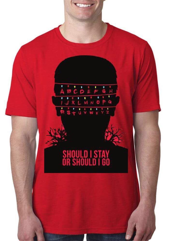Stranger Things Should I Stay Or Should I Go Red T-Shirt