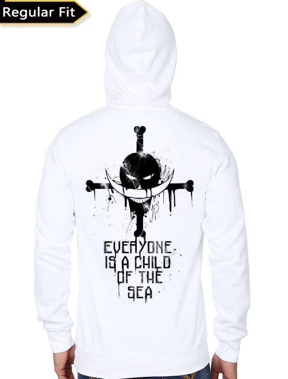 Beard Pirate White Hoodie