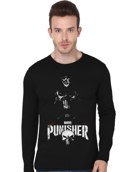 Marvel's The Punisher Black Full Sleeve T-Shirt