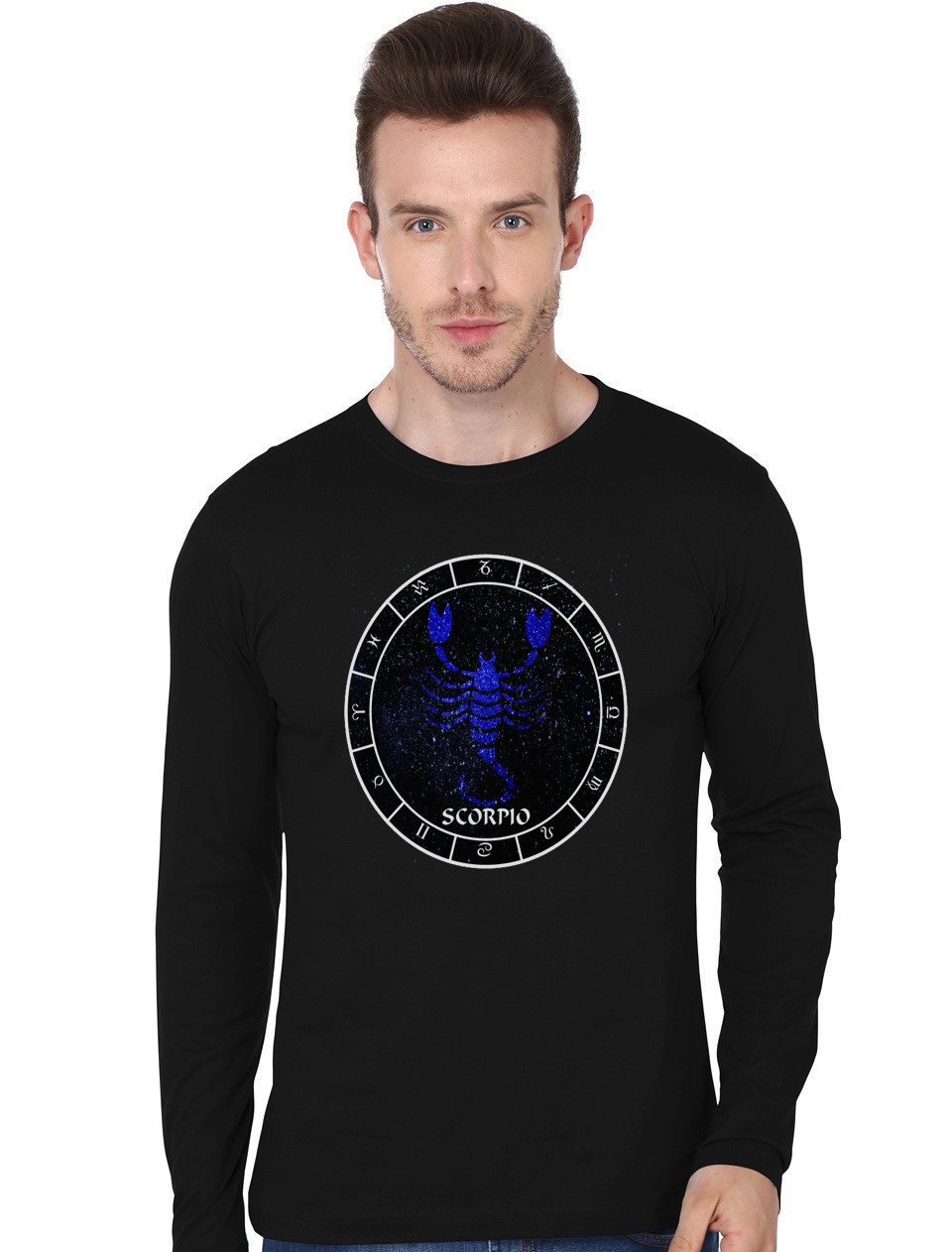 Scorpio Black Full Sleeve T-Shirt