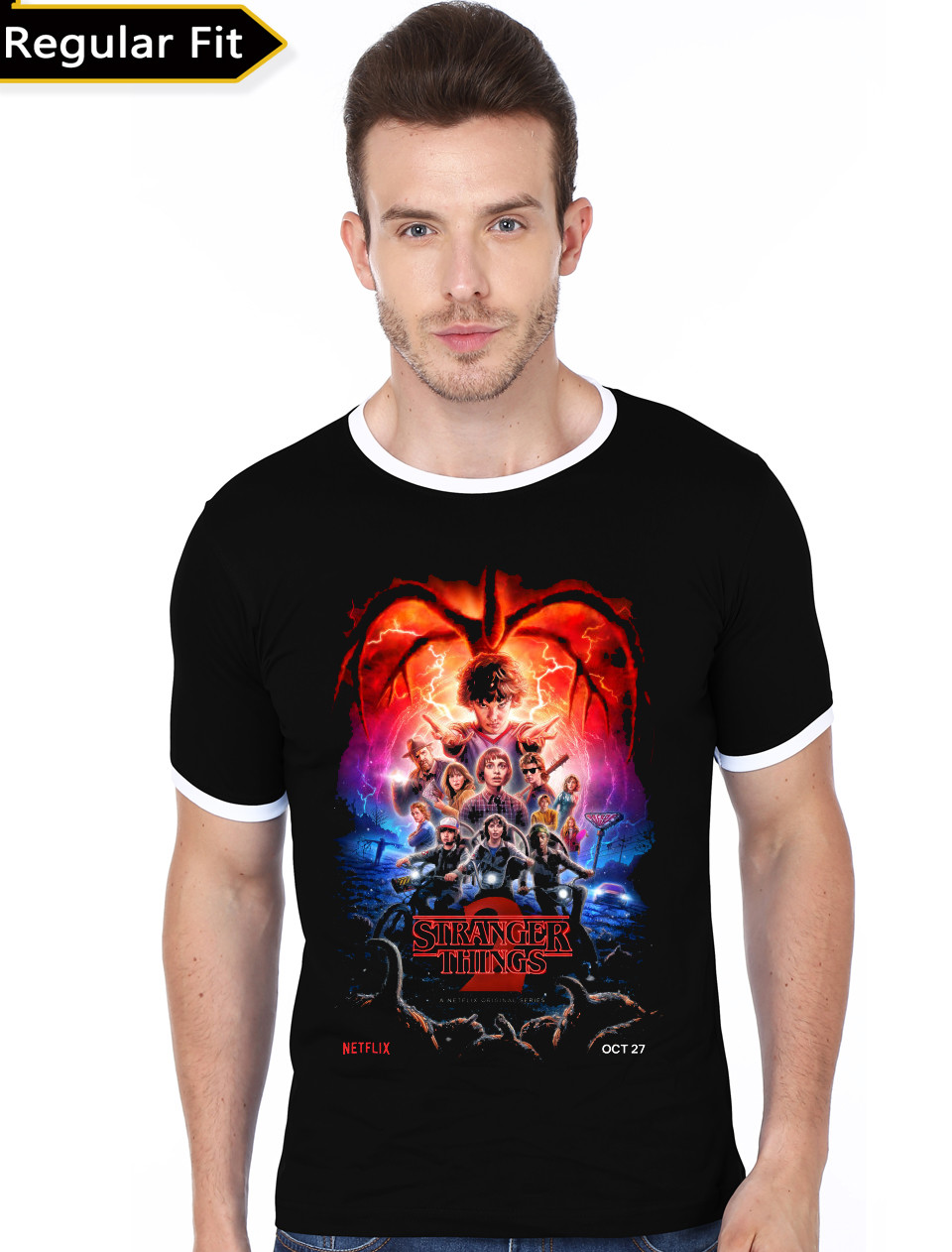 Stranger Things Poster Ringer T-Shirt