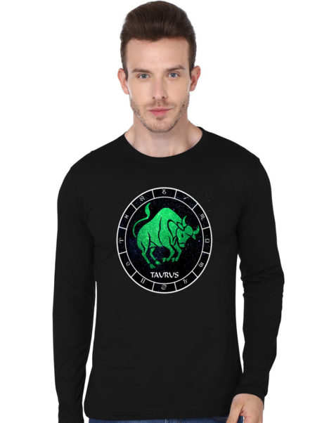 Taurus Black Full Sleeve T-Shirt