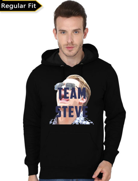 Team Steve Black Hoodie