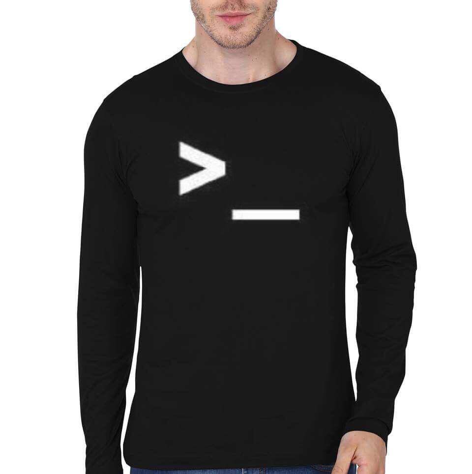Terminal Black Full Sleeve T-Shirt