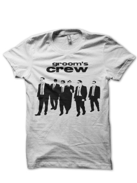 Grooms Crew White T-Shirt