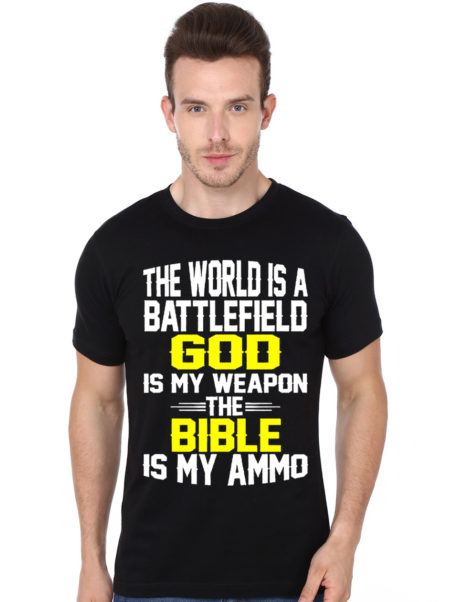 The World Is A Battlefield Black T-Shirt