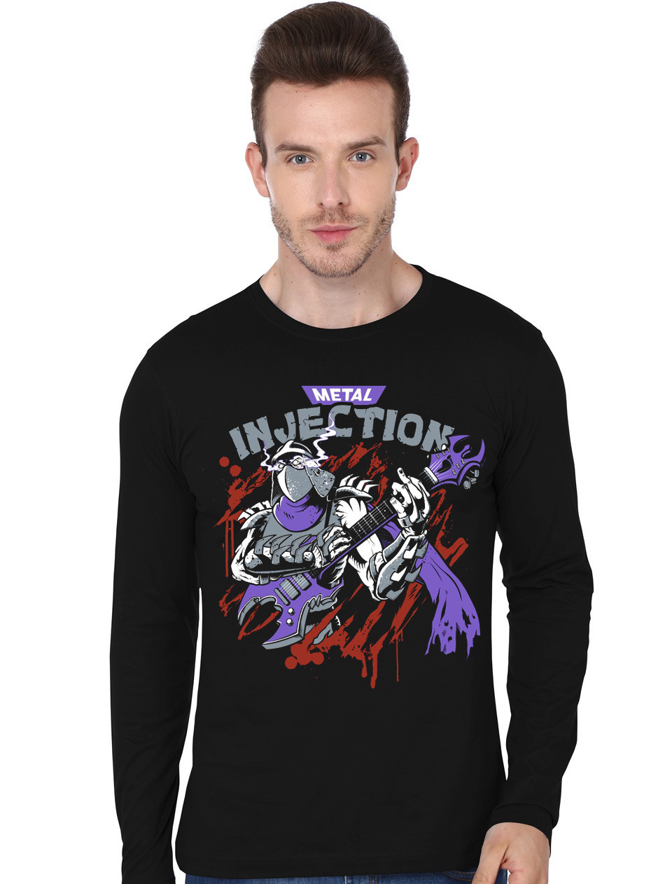 Metal Injection Shredder Black Full Sleeve T-Shirt