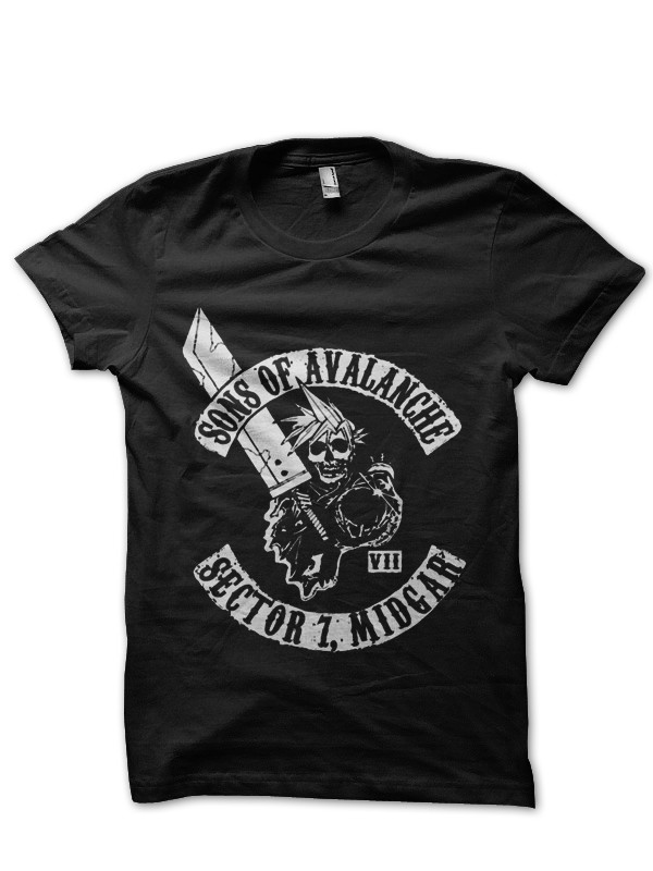 Son's Of Avalanche - Final Fantasy Vii Black T-Shirt