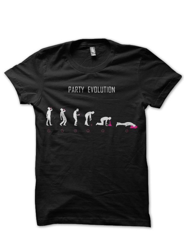 Party Evolution Black T-Shirt
