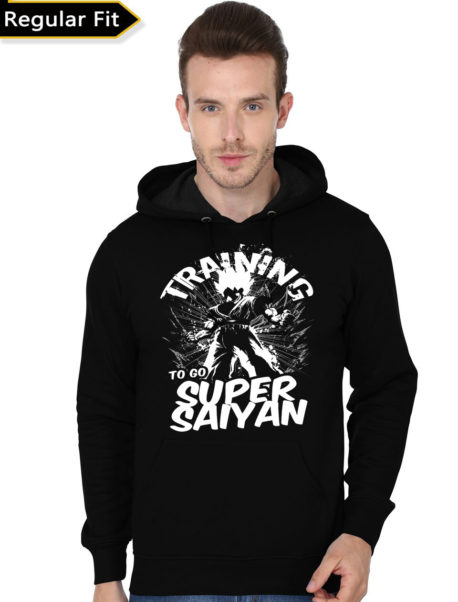Training To Go Super Saiyan Black Hoodie