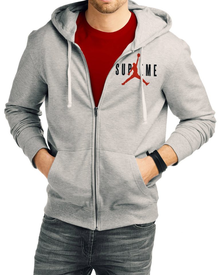 Supreme Air Grey Zipper Hoodie Swag Shirts