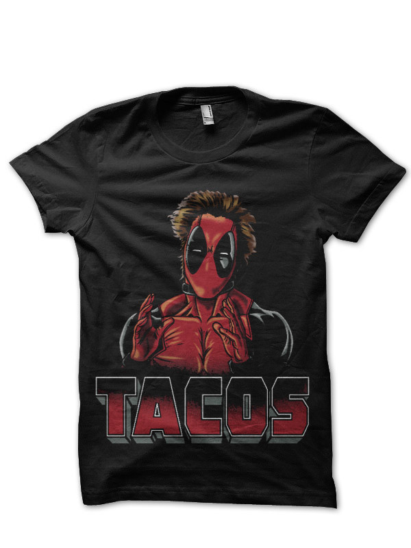 Deadpool Tacos Black T-Shirt