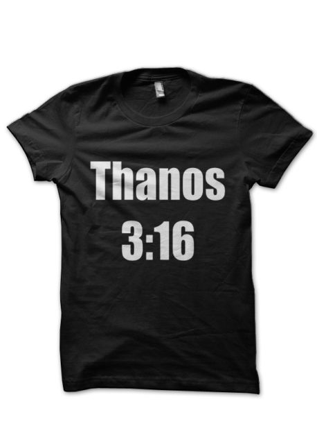 Thanoes 3:16 Black T-Shirt