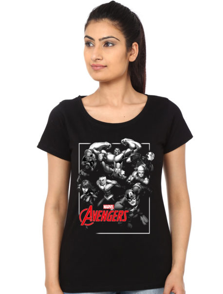 Avengers Assembled Girls Black Top