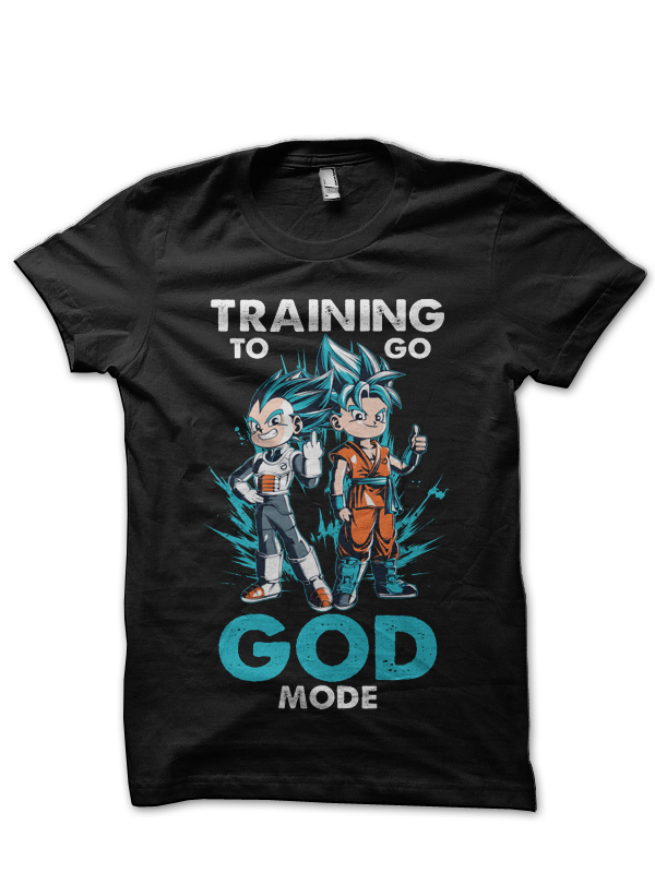 Super Saiyan Training To Go God Mode Black T-Shirt