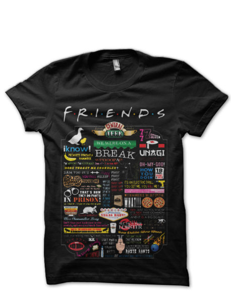 Friends TV Show Quotes Black T-Shirt