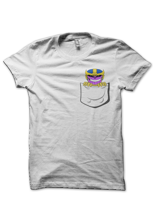 Pocket Thanos White T-Shirt