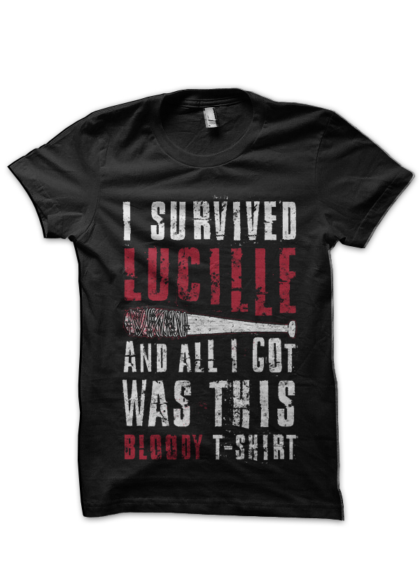 "I Survived Lucille." Black T-Shirt