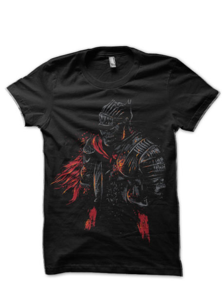 Red Knight - Dark Souls Black T-Shirt