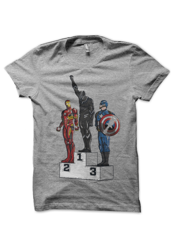 PANTHER POWER - Black Panther Grey T-Shirt