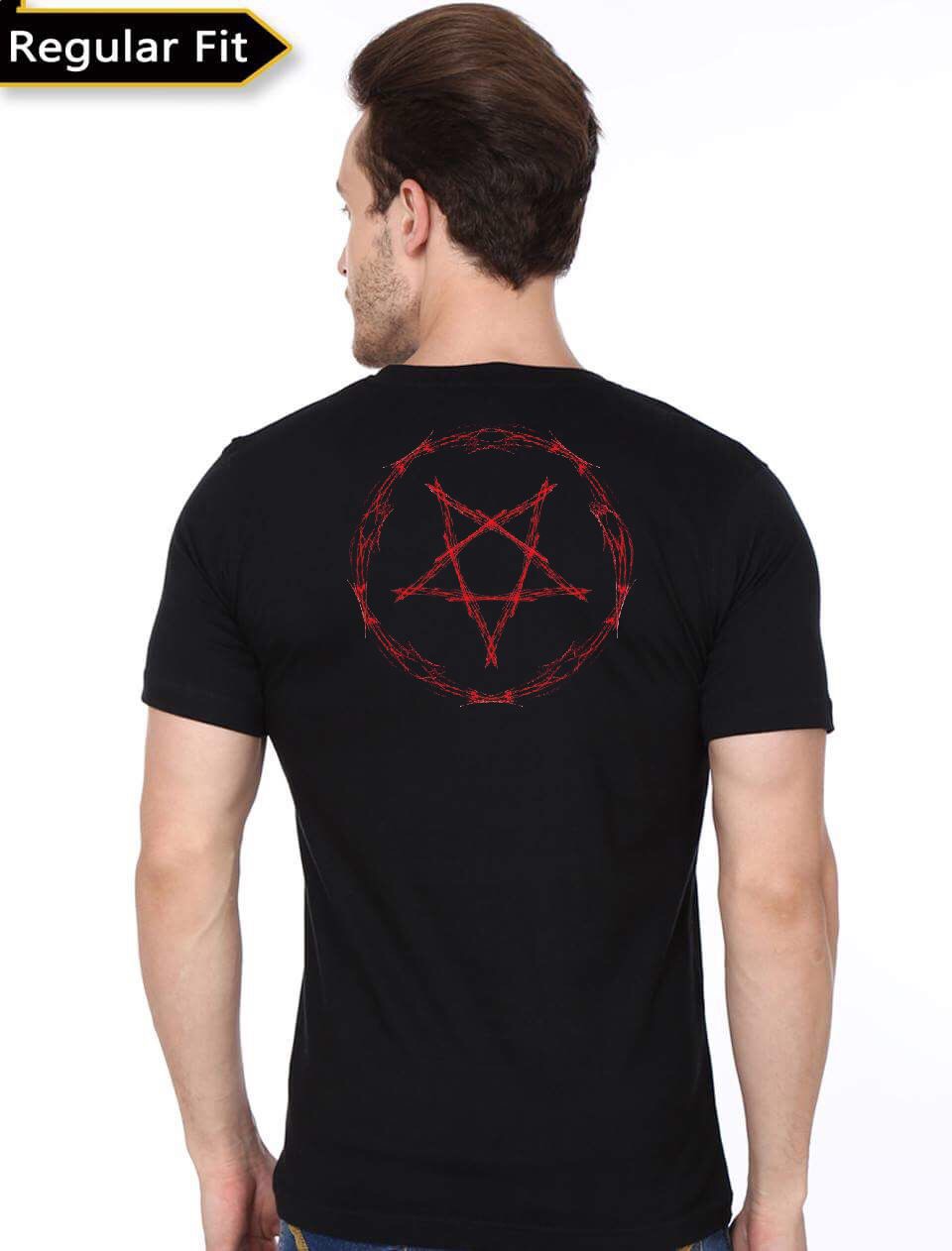 Satan 666 Black T-Shirt - Image 3