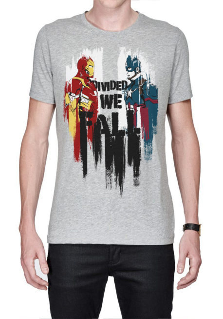 Captain Vs Tony Grey T-Shirt