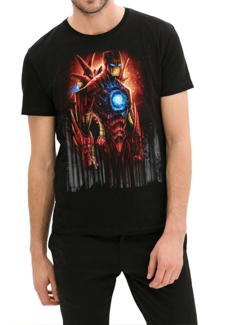 Thanos Buster Iron Man Black T-Shirt