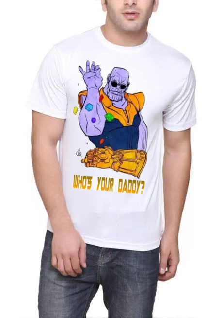 Thanos Who's Your Daddy White T-Shirt