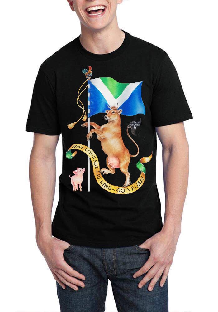 Have Courage Be Kind Go Vegan Black T-Shirt