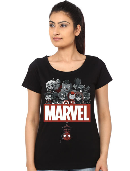 Marvel Universe Girl's Black T-Shirt