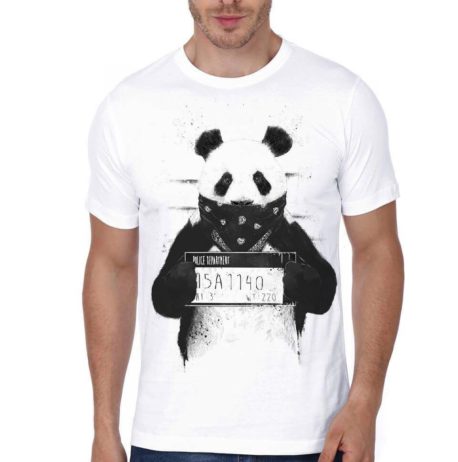 Convict Panda White T-Shirt