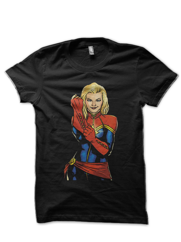 Captain Marvel Black T-Shirt