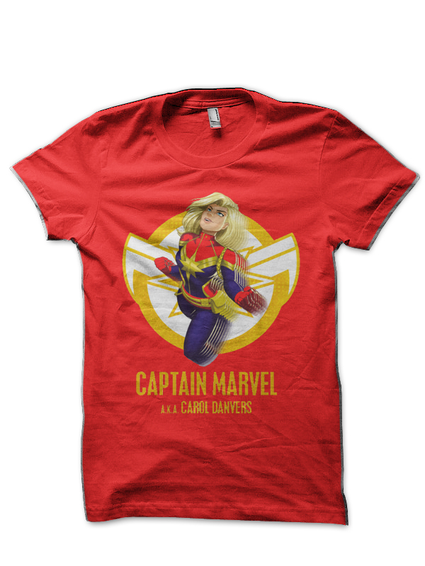 Captain Marvel Red T-Shirt