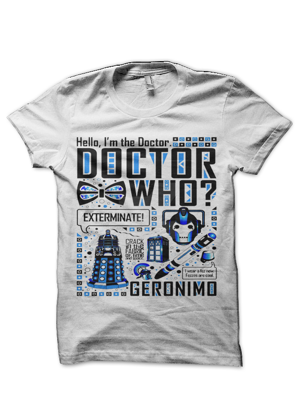 Doctor Who White T-Shirt - Swag Shirts