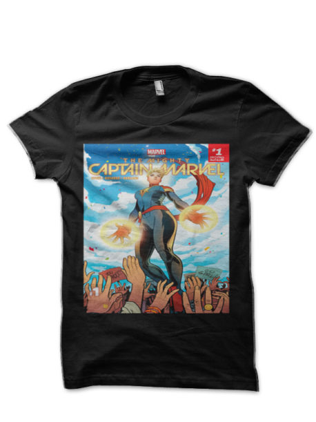 Captain Marvel Black T-Shirt