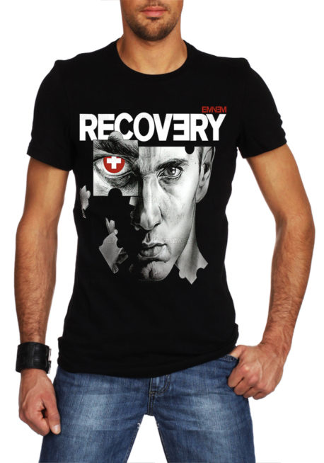 Eminem Recovery Black T-Shirt