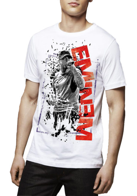 Eminem Splash Art White T-Shirt