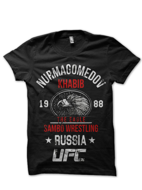 Khabib The Eagle Nurmagomedov Black T-Shirt