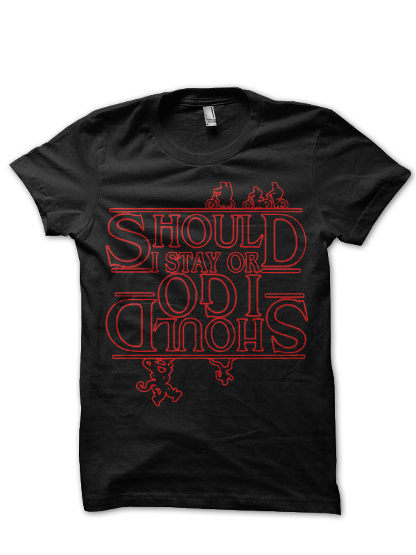 T-Shirt Stranger Things Punk Logo Noir - 100% Coton, Coupe Classique, Manches Courtes - Produit Officiel Sous Licence Netflix
