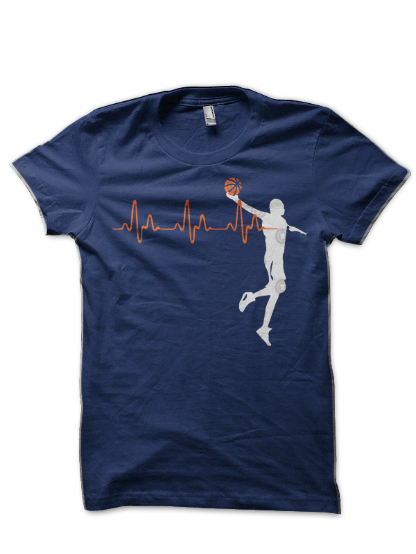 Basketball Heartbeat T-Shirt - Image 2