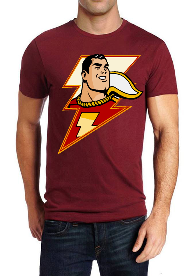 Shazam Maroon T-Shirt
