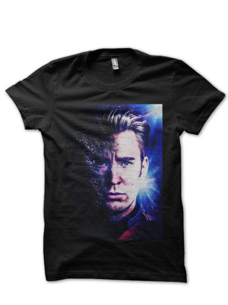 Disintegrating Captain America Black T-Shirt