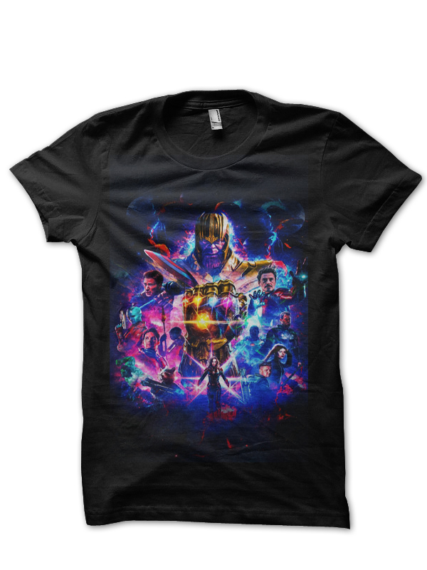 Marvel Avengers Endgame Art Black T-Shirt