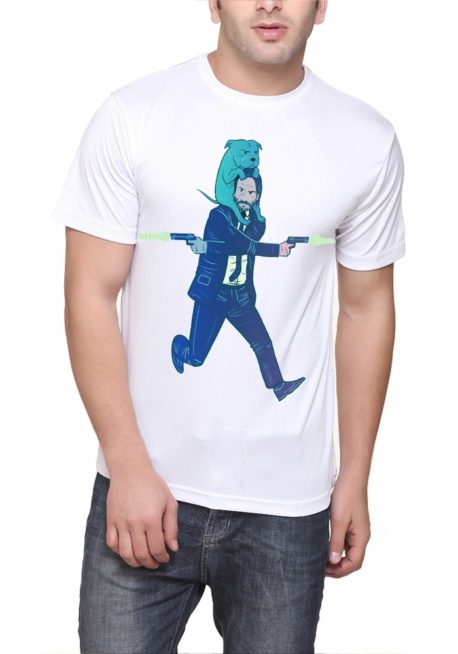 John Wick White Half Sleeve T-Shirt
