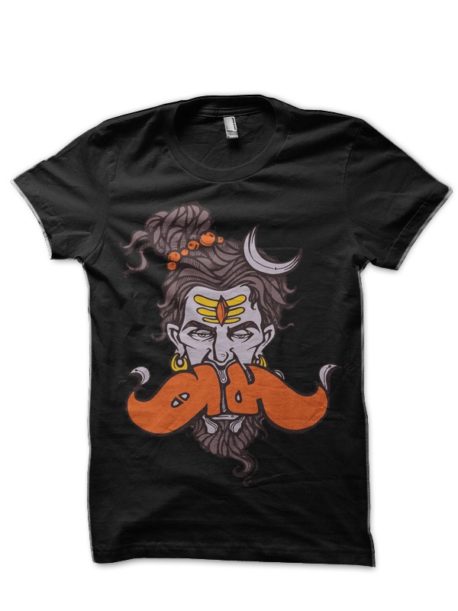 Sadhoo Black Half Sleeve T-Shirt