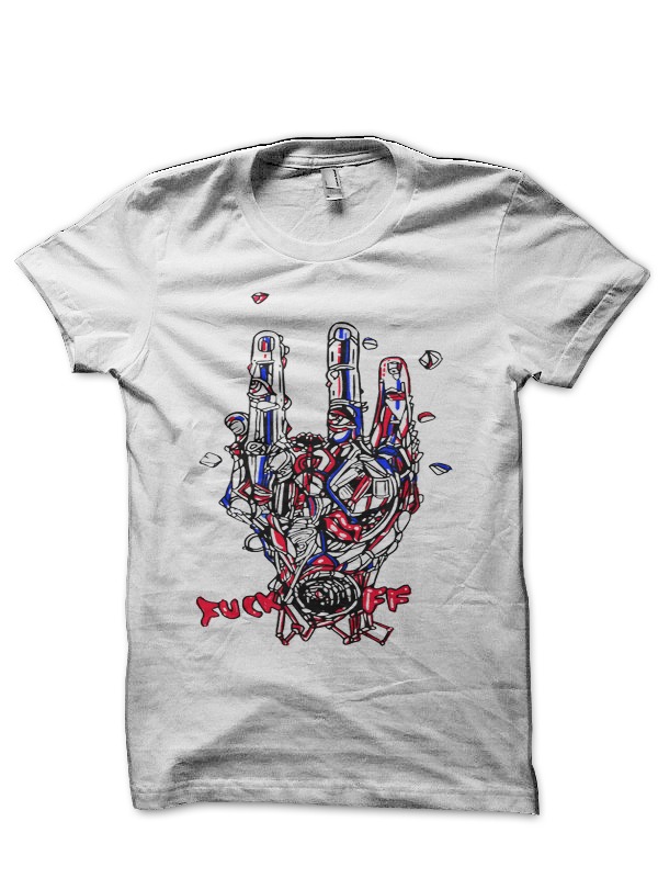 Fuck Off White Half Sleeve T-Shirt