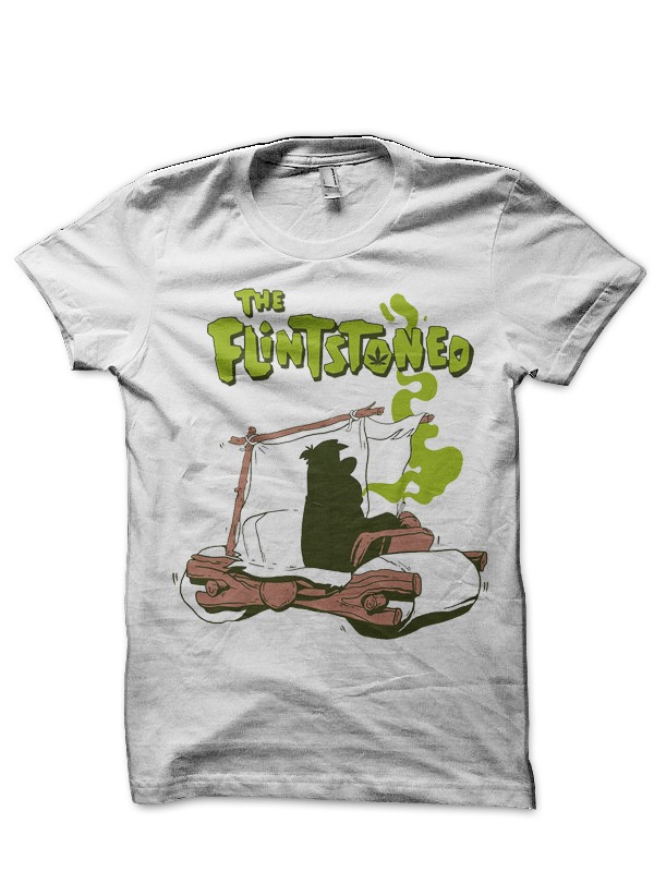 The Flintstoned White Half Sleeve T-Shirt